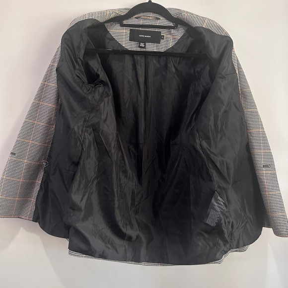 Vero Moda Double Breasted Blazer Mini Houndstooth Glen Plaid Check Jacket XS - Picture 10 of 17